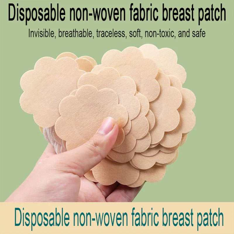 30/50/100PCS Nipple Stickers – Adhesive Chest Bra Pads, Boob Sticky Pads & Breast Nipple Covers for Pantyhose (NYP01)