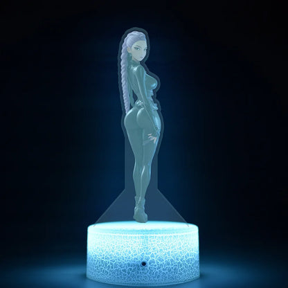 K-Pop Demon Hunters LED Night Light – Zoe, Mira, Rumi, Saja 16-Color Remote Control