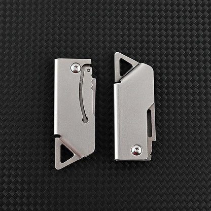 Mini Portable Stainless Steel Folding Knife – Outdoor EDC Camping, Self-Defense, and Emergency Survival Key knife