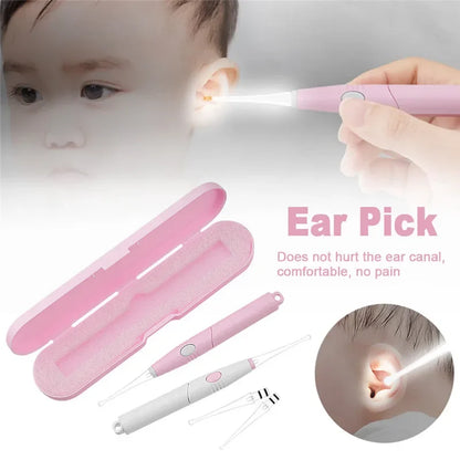 Baby Ear Cleaner with LED Light – Safe Ear Wax Removal Tool, Luminous Earpick & Earwax Curette for Gentle Infant Ear Cleaning