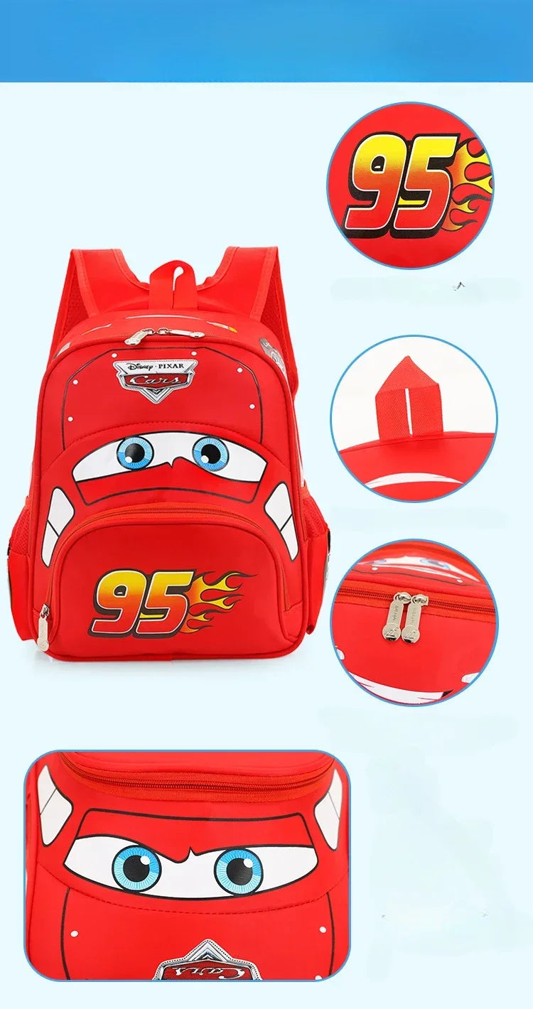Hot Kindergarten Cartoon 3D Car Travel Backpack – Waterproof Boys Backpack for Kids 2-5 Years Old