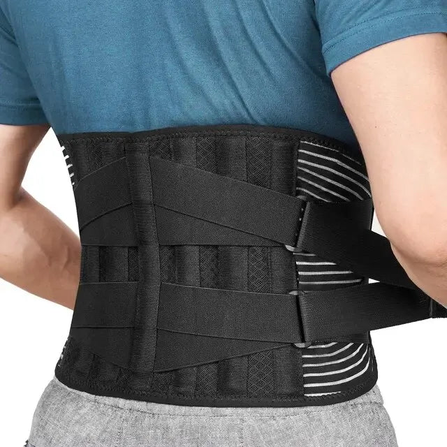 Adjustable Lumbar Support Belt — Double Pull Back Waist Orthopedic Corset for Spine Decompression, Back Pain Relief & Abdomen Toning