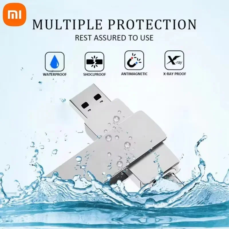 Xiaomi USB 3.2 16TB Flash Drive — High-Speed Metal Pendrive, Waterproof Portable Memory Stick