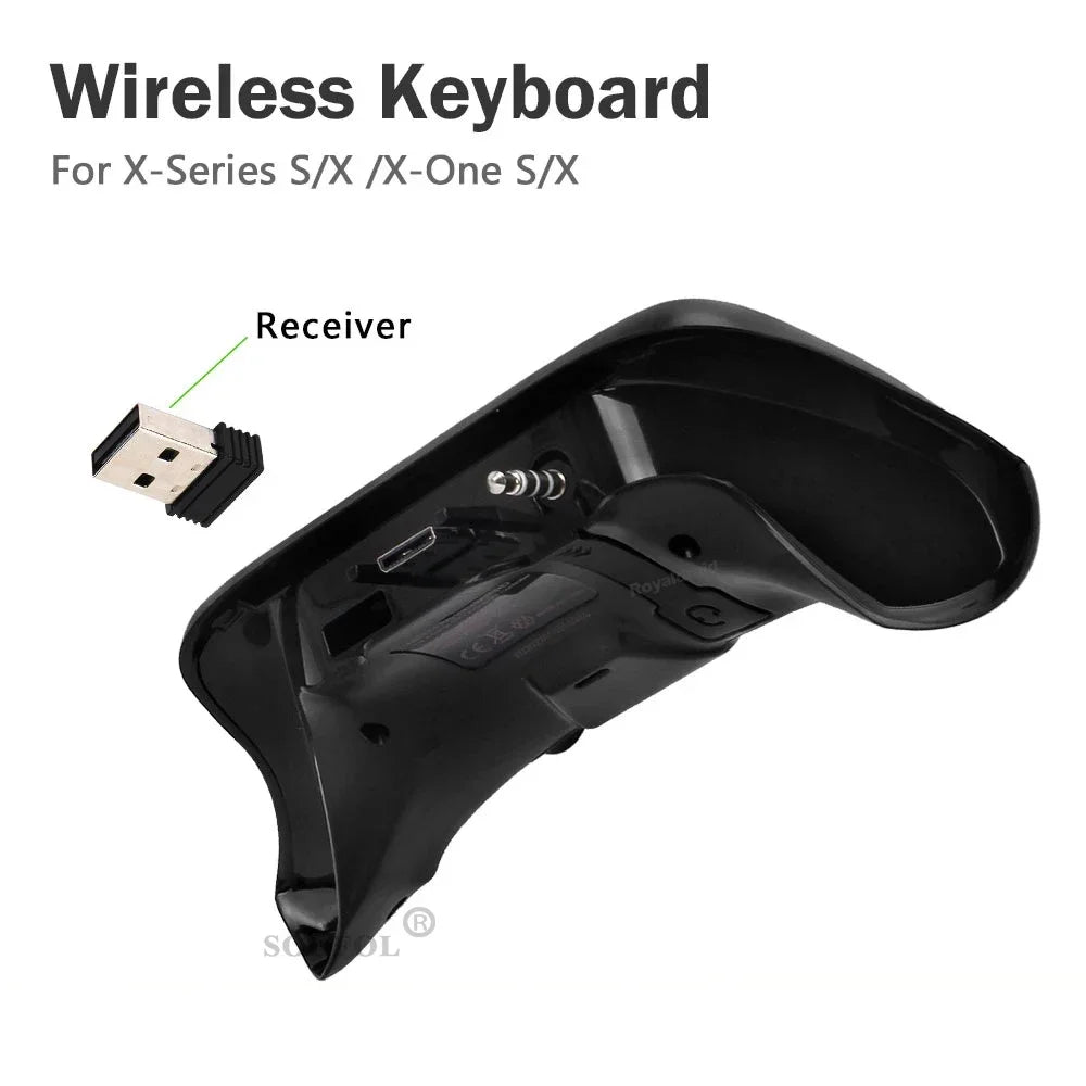 Wireless 2.4GHz Mini Controller Keyboard Chatpad with Audio Jack for Xbox Series X/S