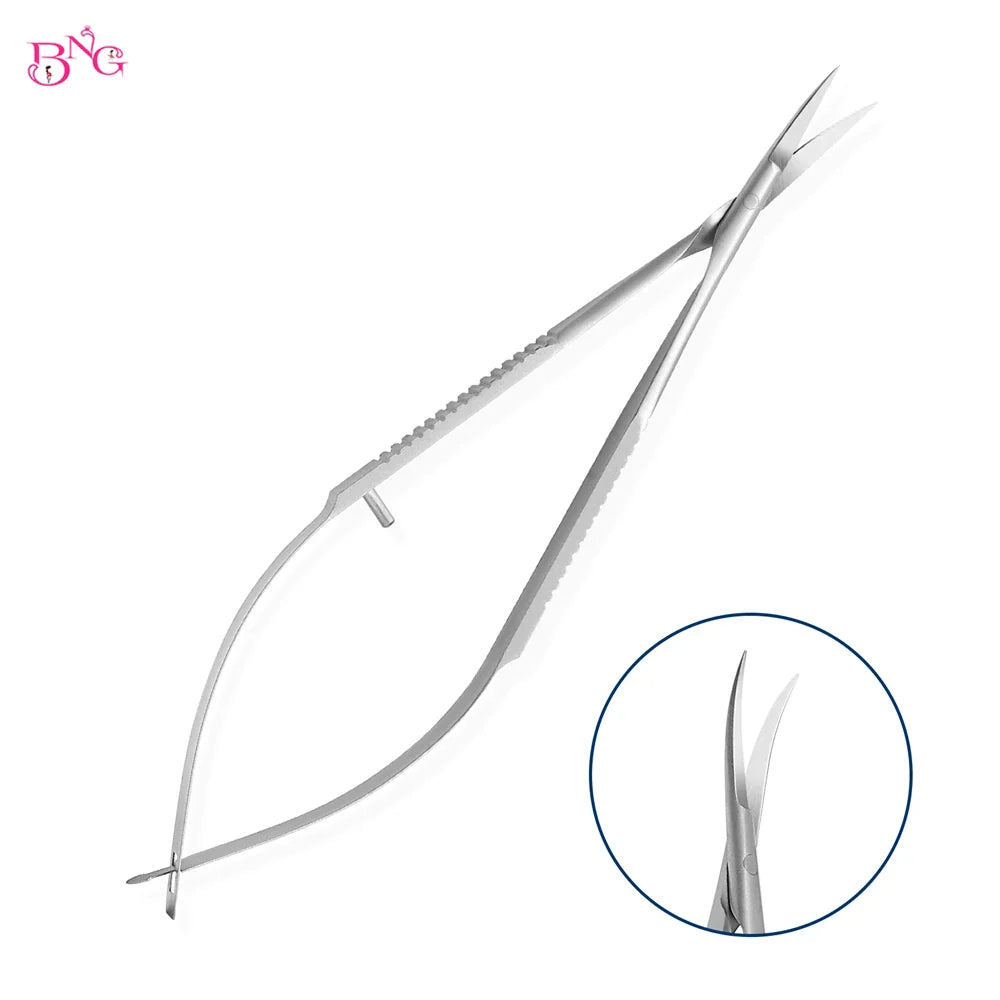 Stainless Steel Eyebrow Makeup Scissors – Curved & Straight Cuticle Trimmer Beauty Tool
