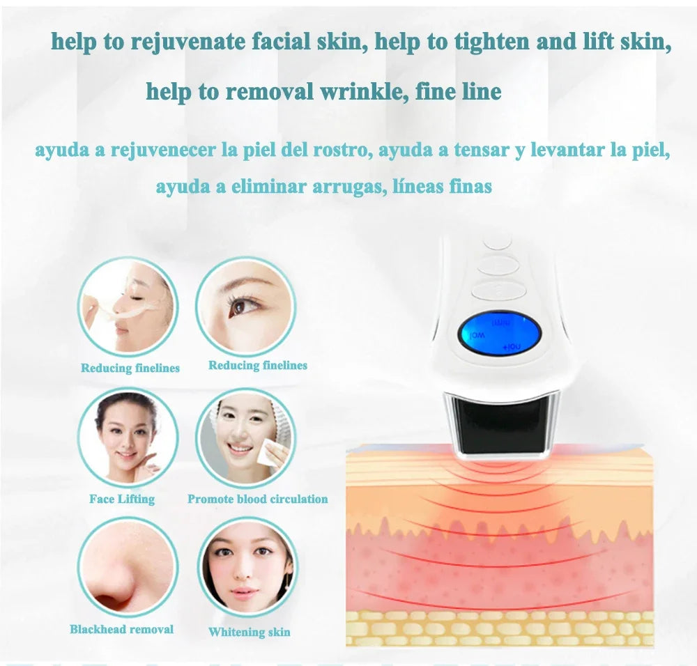 Handheld Galvanic Spa Microcurrent Facial Machine for Skin Tightening & Face Lift – Electroporator Galvanic Current Device for Skin Care