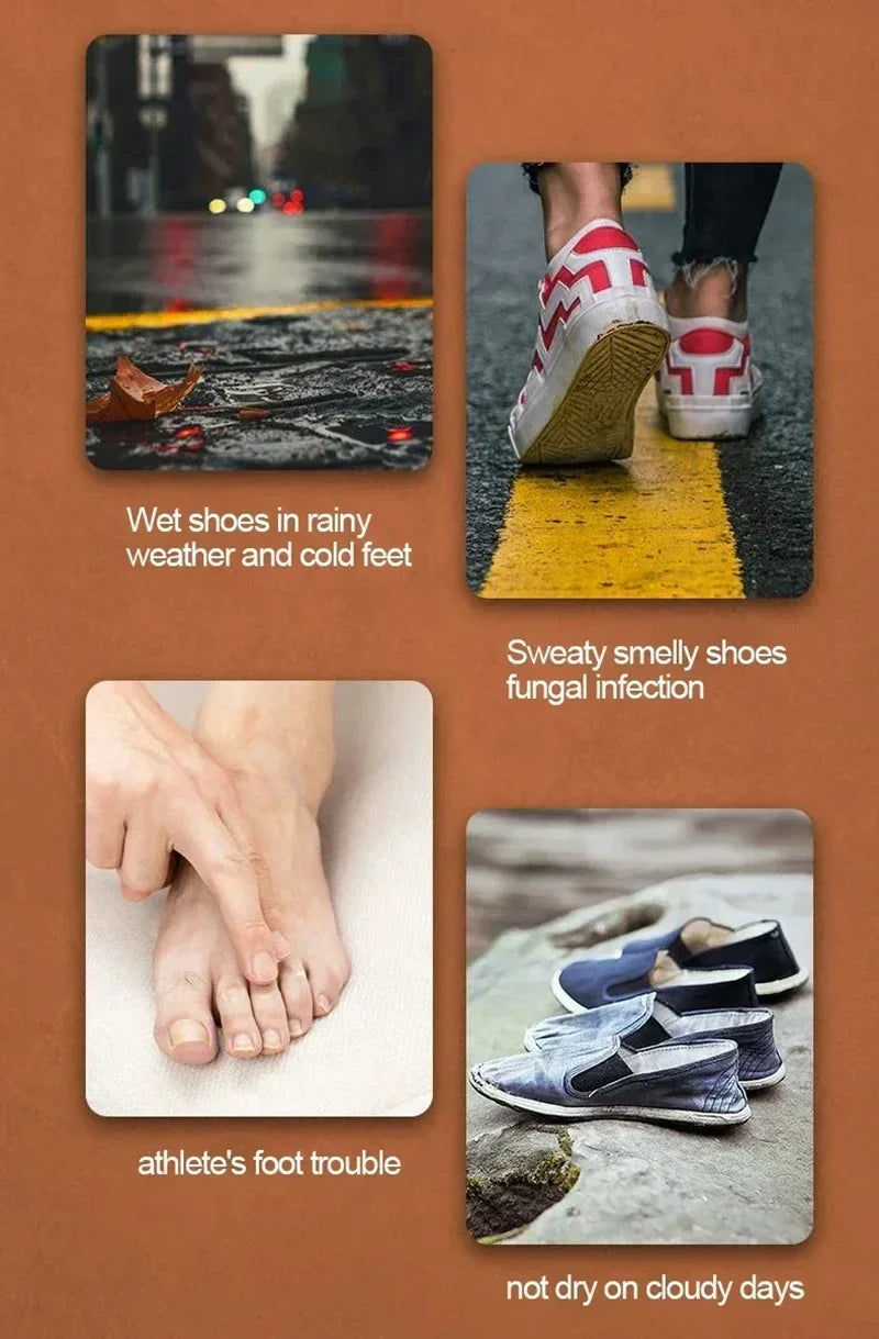 Portable Electric Shoe Dryer & Freshener – UV Dehumidifier for Footwear & Socks, Timed, EU/US/UK Compatible