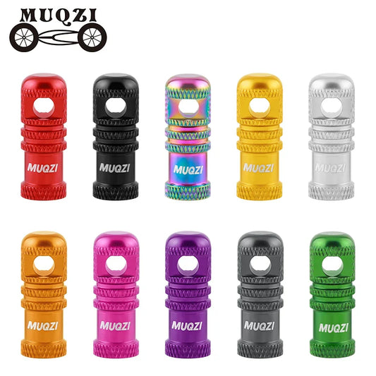MUQZI 2/4PCS Presta Valve Caps with Core Remover — MTB Tubeless Tire Valve Stem Accessories