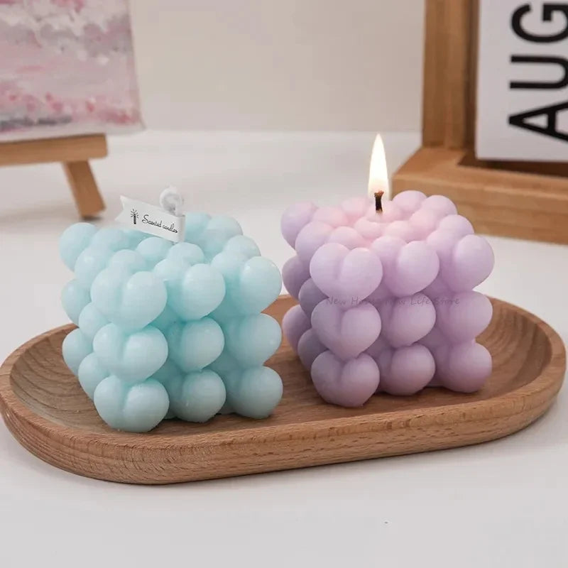Love Cube Silicone Mold for Handmade Candle, Soap, Resin, Chocolate, Gypsum, Ice | DIY Baking Mould