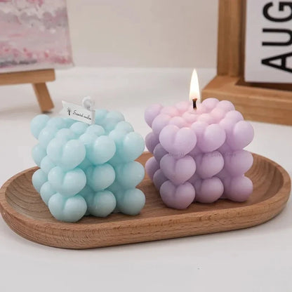 Love Cube Silicone Mold for Handmade Candle, Soap, Resin, Chocolate, Gypsum, Ice | DIY Baking Mould