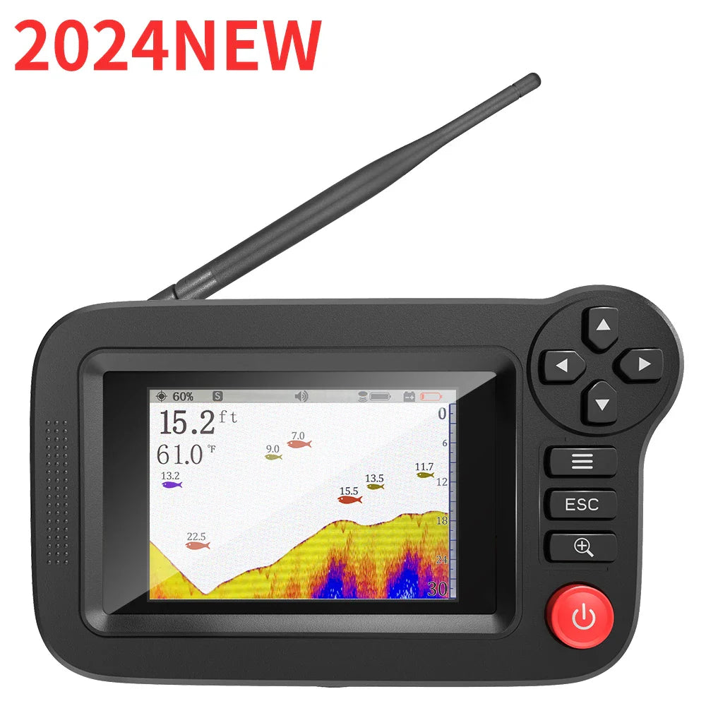Smart Fish Finder – Portable Depth Finder for Recreational Fishing from Dock, Shore, or Bank