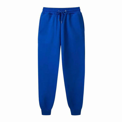 Men's Sweatpants - Spring Autumn Fleece Sport Pants with Drawstring & Pockets, Oversized Casual Trousers