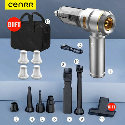CENRR 998000PA Wireless Car Vacuum Cleaner – Powerful Portable Handheld Auto Cleaning Tool & Car Accessory