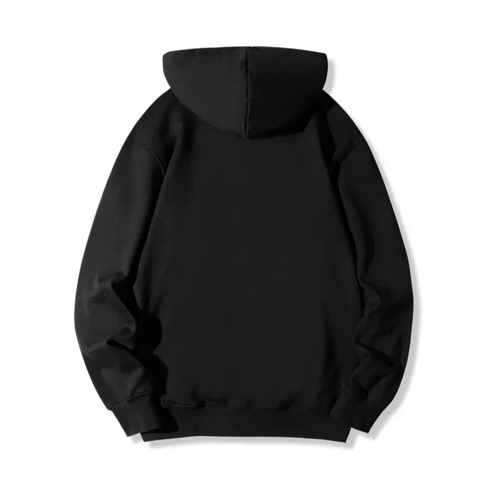 Men's Retro Zip-Up Hoodie – Loose Fit Gothic Harajuku Streetwear Jacket with Long Sleeves – Y2K High Street Style