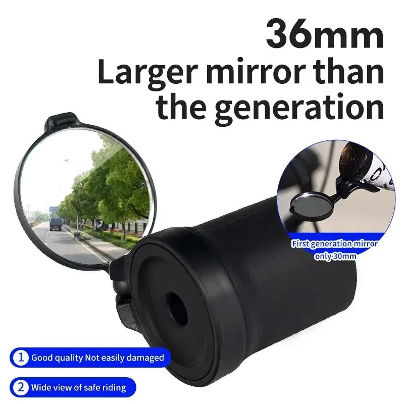 Rrskit Bicycle Handlebar Mirrors for MTB & Road Bikes - 360° Rotatable Bike Side Mirror for Convenience & Safety