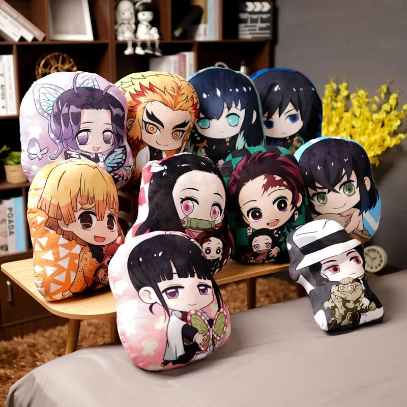 Demon Slayer Kimetsu no Yaiba Plush Cushion – Anime Dakimakura Pillow Tanjiro Nezuko Zenitsu Inosuke Kawaii Doll