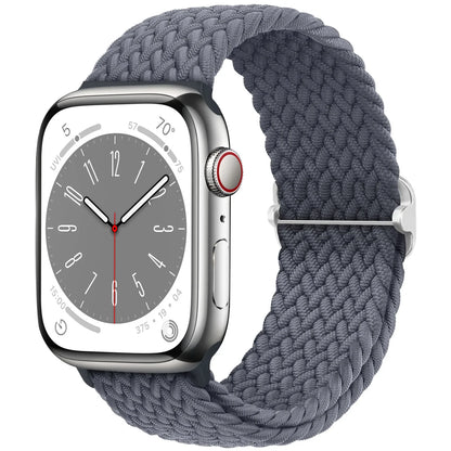 Braided Solo Loop Apple Watch Band – Adjustable Nylon Strap for iWatch Series SE, 4–8 & Ultra (40mm–49mm) Bracelet Wristband