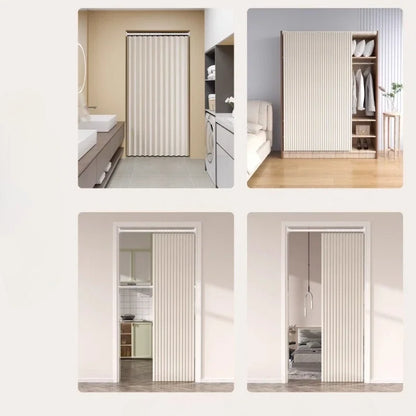 Pleated Accordion Folding Door Curtain – Privacy Panel for Bedroom, Wardrobe, Shoe Rack & Room Partition