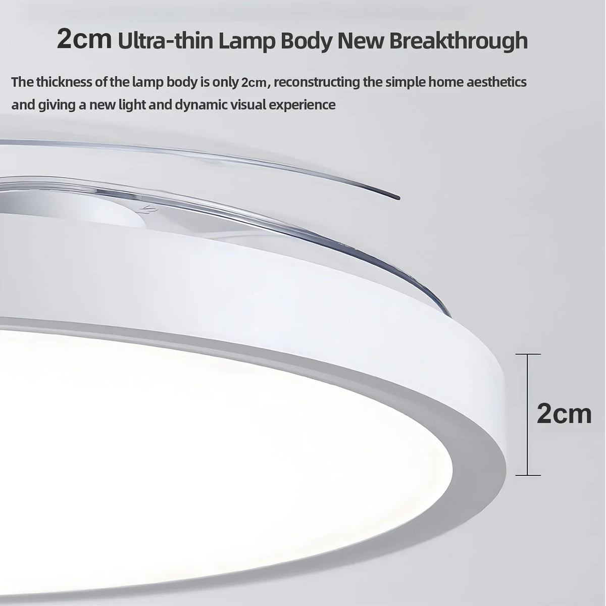 Modern Invisible Ceiling Fan with LED Light - DC Motor, Large Air Volume & Remote Control for Bedroom and Dining Room