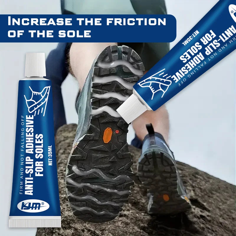KJM Anti-Slip Sole Gel 35ml – High Traction Grip Enhancer for All Footwear, Easy Apply & Durable Non-Slip Solution