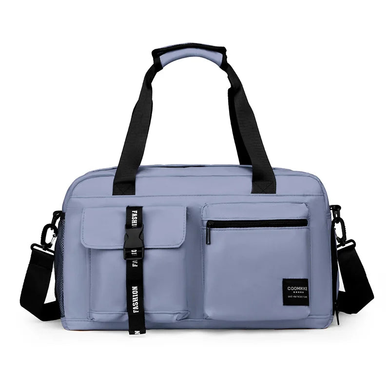 Large Fitness & Sports Duffel Bag – Women’s Gym, Yoga, Swimming Travel Backpack with Dry/Wet Shoes Pocket