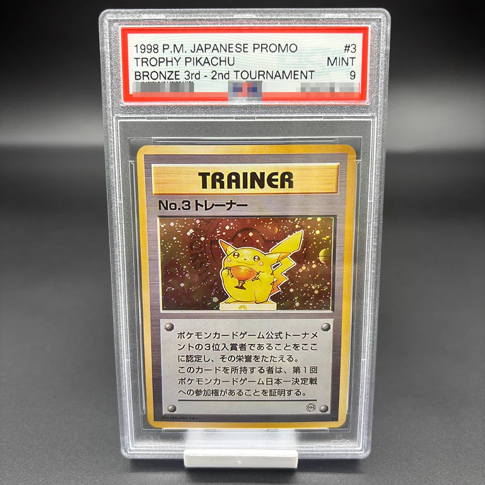 DIY 2023 PTCG Van Gogh Pikachu & Grey Felt Hat Collection Card – 10-Point Rating Anime Game Card Gift Toy