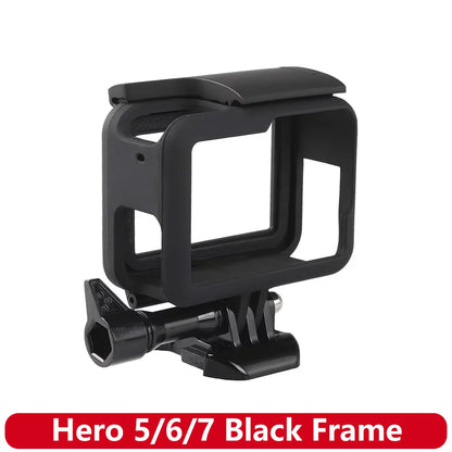 Protective Plastic Frame Case for GoPro Hero 5/6/7 Black – Durable Action Camera Cage Housing Shell Replacement Accessory for Mounting & Protection