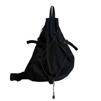 Men’s Large Capacity Crossbody Bag – Nylon Travel Chest Pack Hip Hop Shoulder Bag Trendy Storage Sling Bag 2025