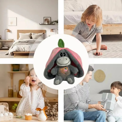 12.6-inch Luminous Breathing Plush Doll – Motion Light Baby Sleeping Toy Donkey Cartoon Soft Doll for Early Childhood