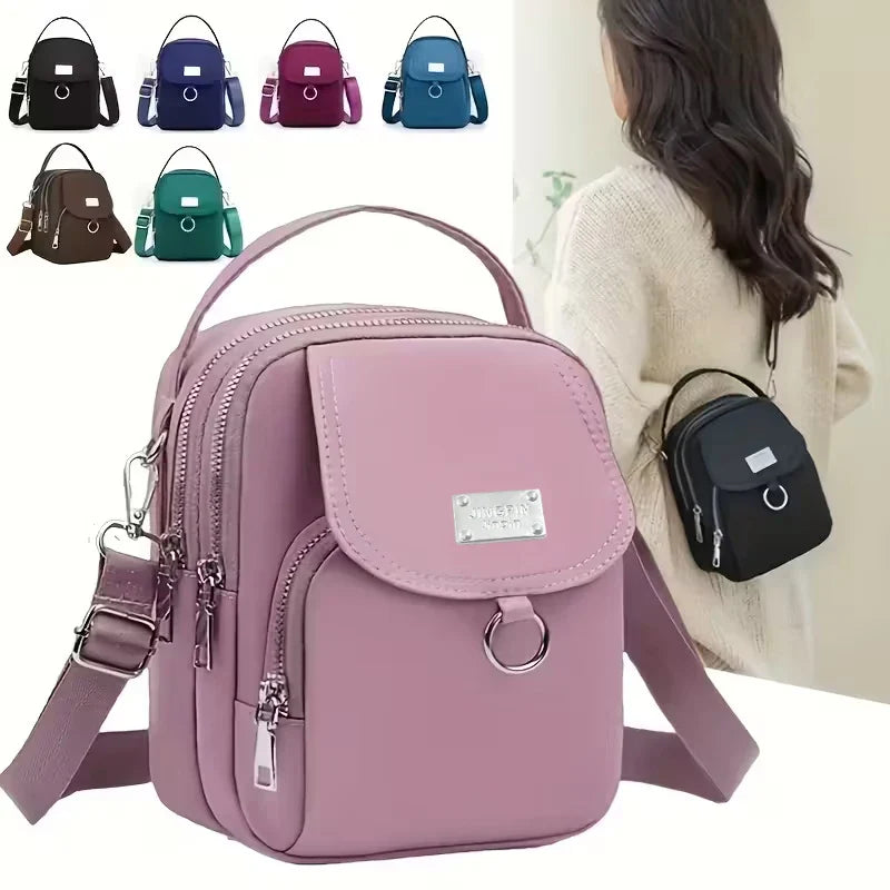 Women’s Mini Multi-Color Crossbody Bag – Compact Shoulder Bag for Daily Casual Outings, Campus, and Commute