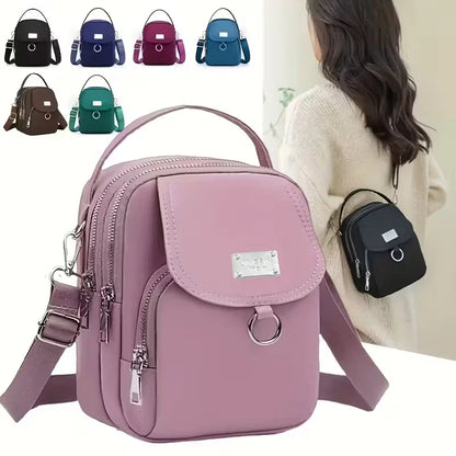 Women’s Mini Multi-Color Crossbody Bag – Compact Shoulder Bag for Daily Casual Outings, Campus, and Commute