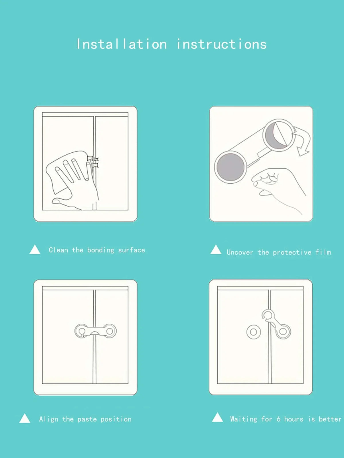 Multi-Functional Safety Lock - Baby Safety Cabinet Drawer Door Buckle, Household White Bathroom Refrigerator Lock