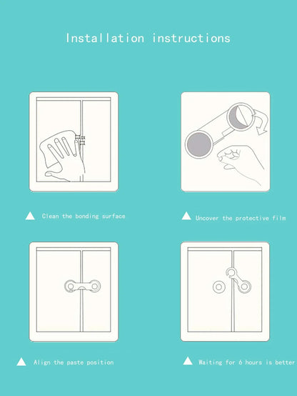 Multi-Functional Safety Lock - Baby Safety Cabinet Drawer Door Buckle, Household White Bathroom Refrigerator Lock