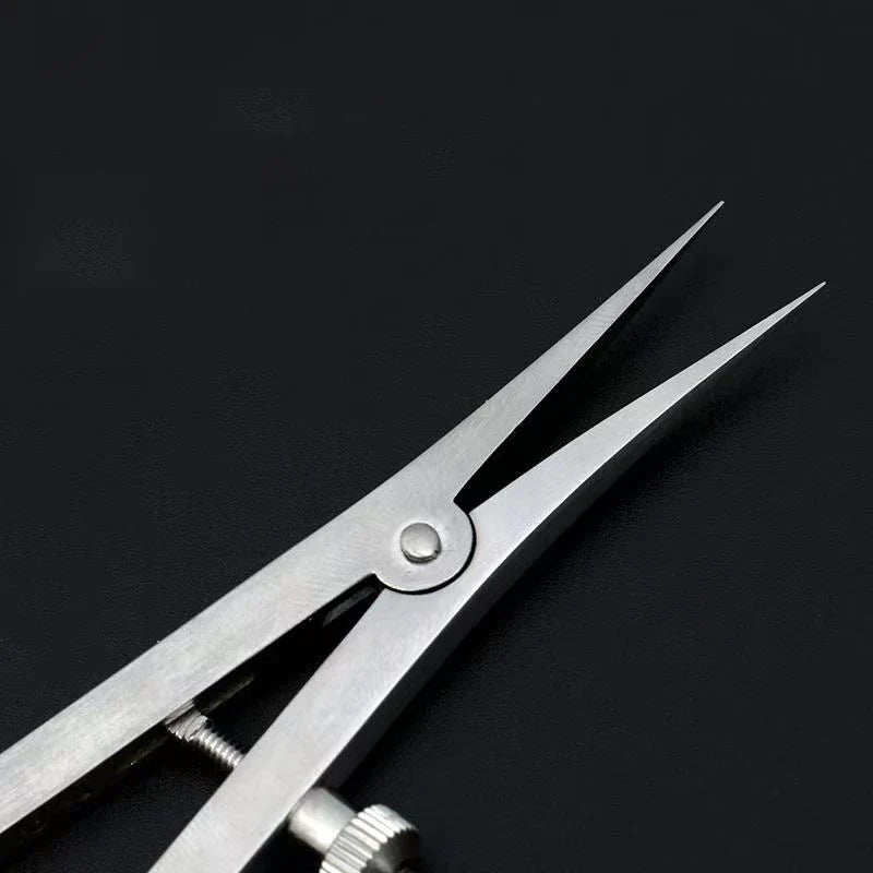 Dental Caliper Gauge Stainless Steel Dentist Measuring Ruler Tool – Curved & Straight Head Surgical Lab Instrument