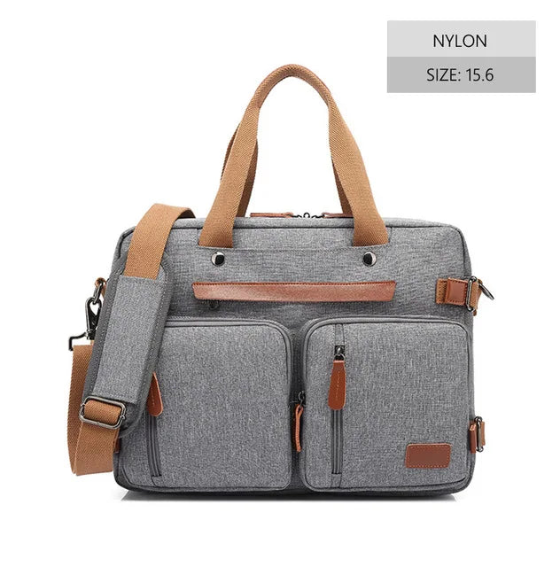Convertible Laptop Backpack - 15.6/17.3 Inch Waterproof Nylon Travel & Business School Bag
