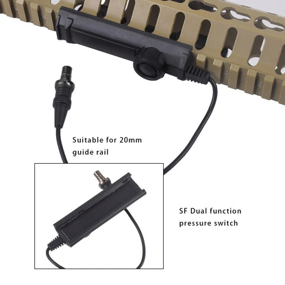 Tactical Surefire M600 M600U/M600B Airsoft Flashlight – Powerful LED Scout Light with 5 Switch Styles for 20mm Rail Rifle Gun