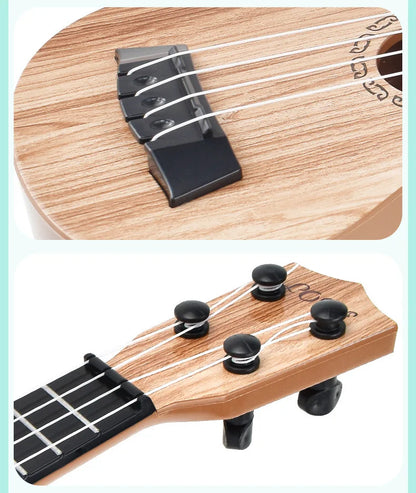 35cm Children’s Toy Guitar – Playable Beginner Instrument with Paddles, Simulated Ukulele Music Toy
