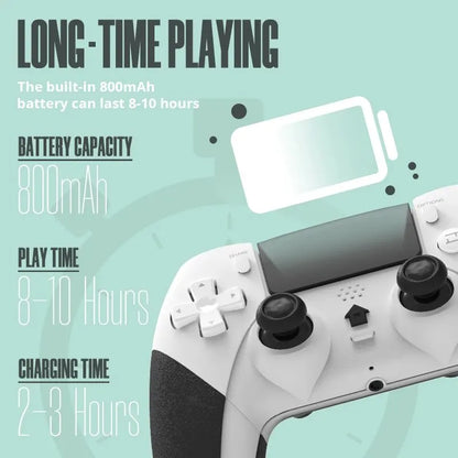 DATA FROG Bluetooth Wireless Controller - Compatible with PS4, PS4 Pro, PS4 Slim, and PC Gamepad Joystick