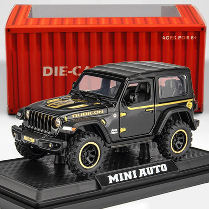 1:32 Off-Road 7-Door Wrangler Diecast Model Car with Opening Doors & Lights – Metal Alloy Toy for Kids & Adults