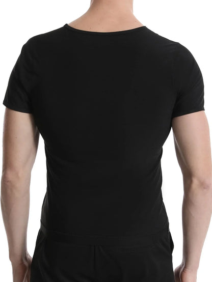 Men's Sauna Suit Shirt: Heat Trapping Compression Vest for Gym Exercise - Versatile Shapewear Top and Waist Trainer