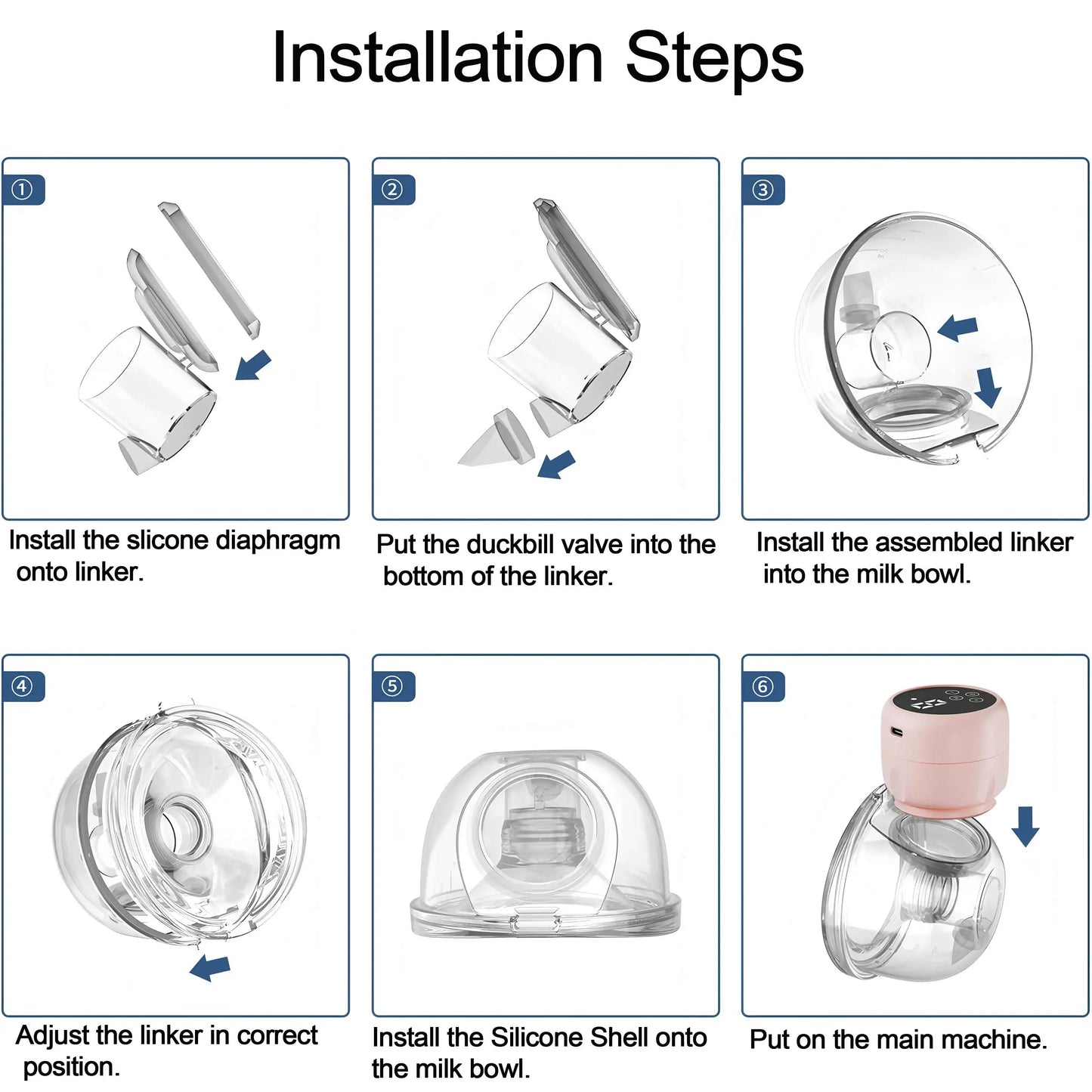 Wearable Electric Breast Pump — Portable Hands-Free Silent Breast Milk Extractor & Collector, 1PCS
