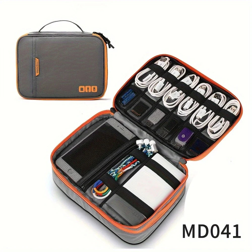 Portable Cable Storage Bag – Digital Electronics Organizer Pouch for USB Cables, Chargers & Travel Accessories