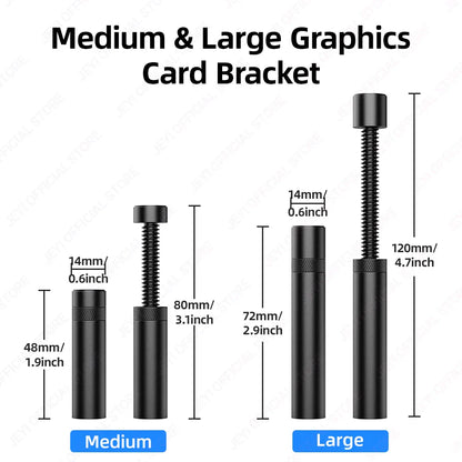 JEYI Adjustable GPU Anti-Sag Bracket Heavy Duty Graphics Card Support for Desktop PC Case Mount Universal Black/White/Silver Stand