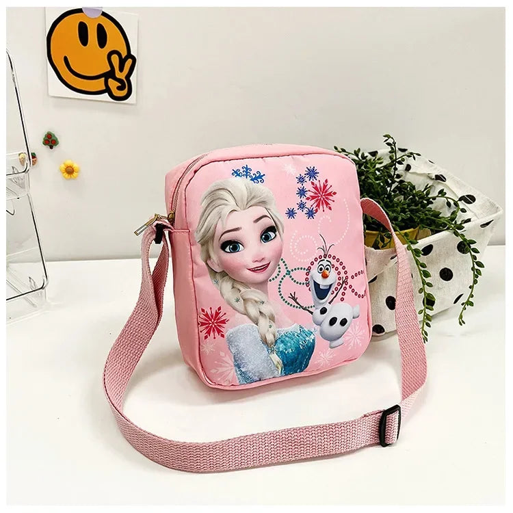MINISO Disney 2024 Princess Series Crossbody Bag – "Frozen 2" Elsa & Sophia Cartoon Shoulder Bag, Girls Casual Fashion Handbag
