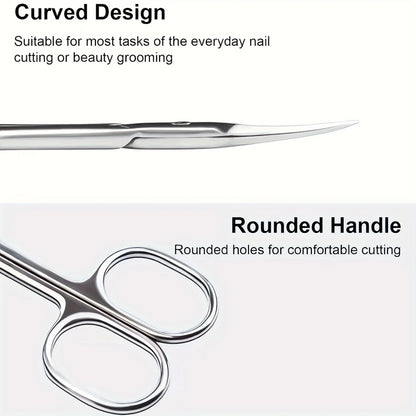 Small Stainless Steel Scissors for Nails, Eyebrows & Nose Hair – Facial Trimmers & Beauty Tools