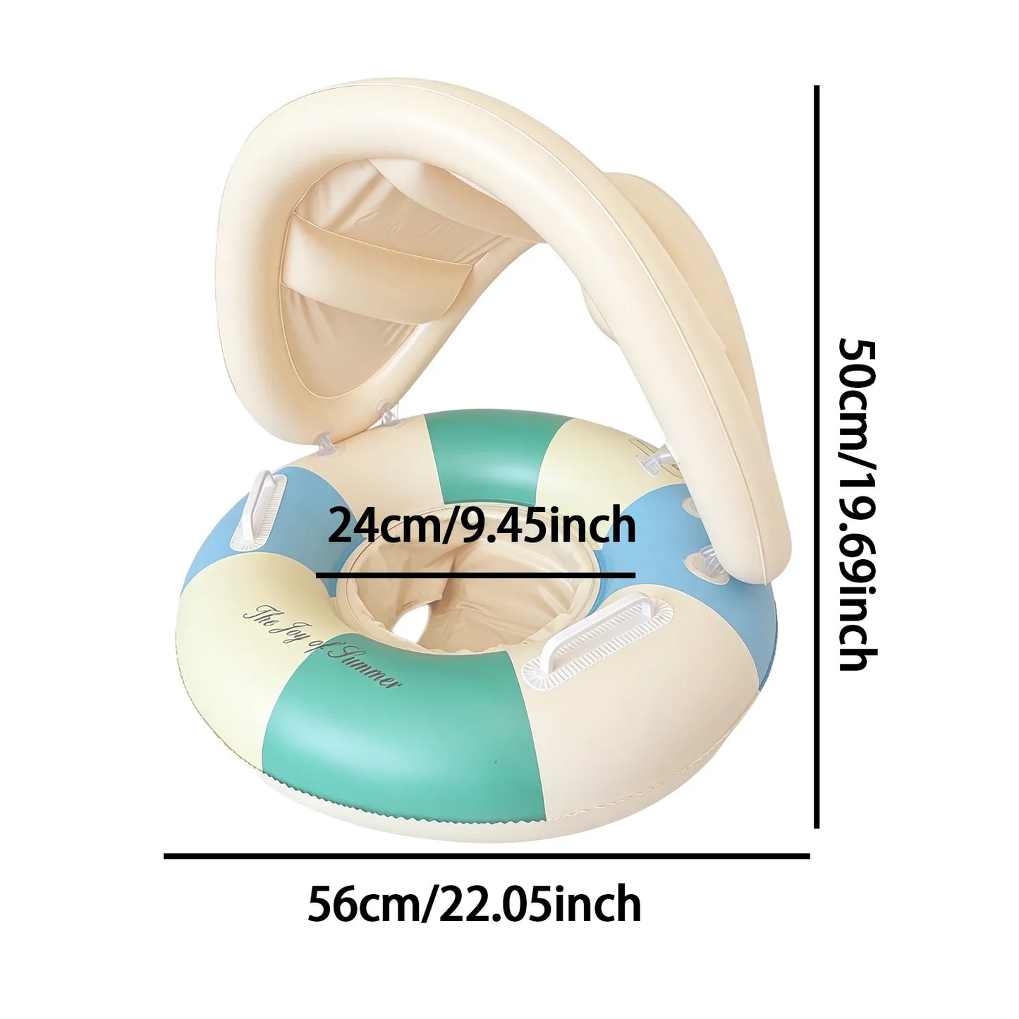 Inflatable Kids Swim Seat - Tear-Resistant Pool & Beach Water Toy with Fun Car Horn Design for Children