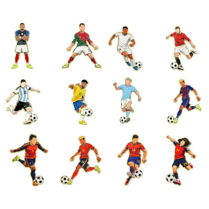 Football Player Enamel Brooch - 7th Player Goalkeeper Sport Metal Lapel Pin Jewelry Gift