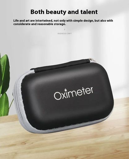 JUSTLANG Oximeter Storage Box – Tool Bag Pouch for Travel Essentials, Protective Kit with Organized Layout