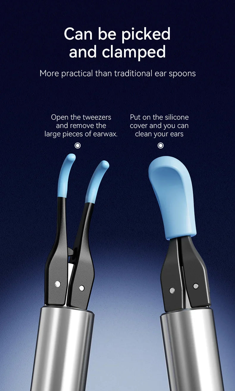 Visual Ear Cleaner with Camera – Ear Wax Removal Tool with 12MP, Ear Pick, Tweezers & 6 Ear Spoons for Ear Care