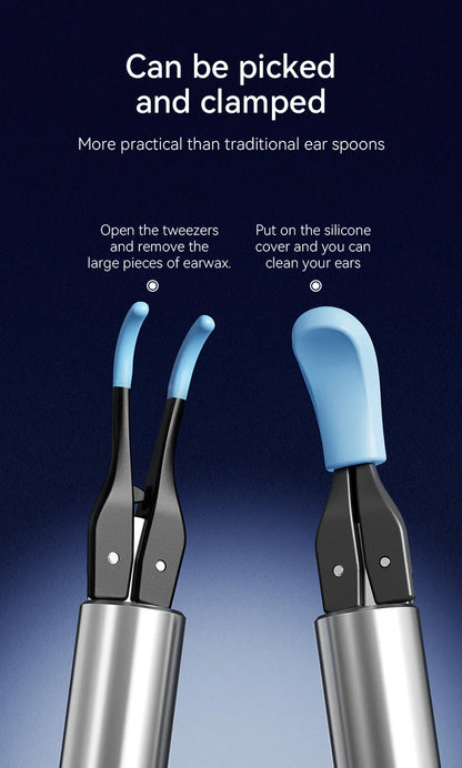 Visual Ear Cleaner with Camera – 12MP Ear Wax Removal Tool with Ear Pick, Tweezers & 6 Ear Spoons for Ear Care